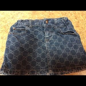 Toddler Gucci Jean Skirt